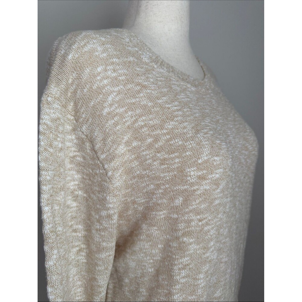 J.Crew Marled Beach Crewneck Sweater Textured Knit Coastal Preppy Size L - Picture 5 of 10